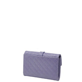 サンローラン YSL エンベロープ カードケース 651026 パープル レザー レディース SAINT LAURENT 【中古】